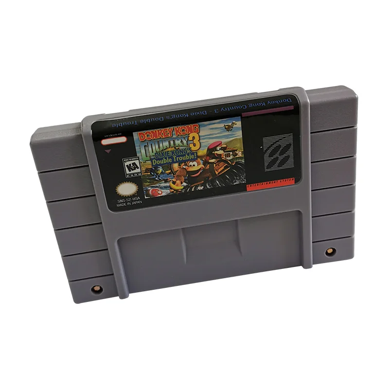 Donkey Kong Country 3 SNES For Super Nintendo Entertainment System - 16 Bit US Version Game Cartridge