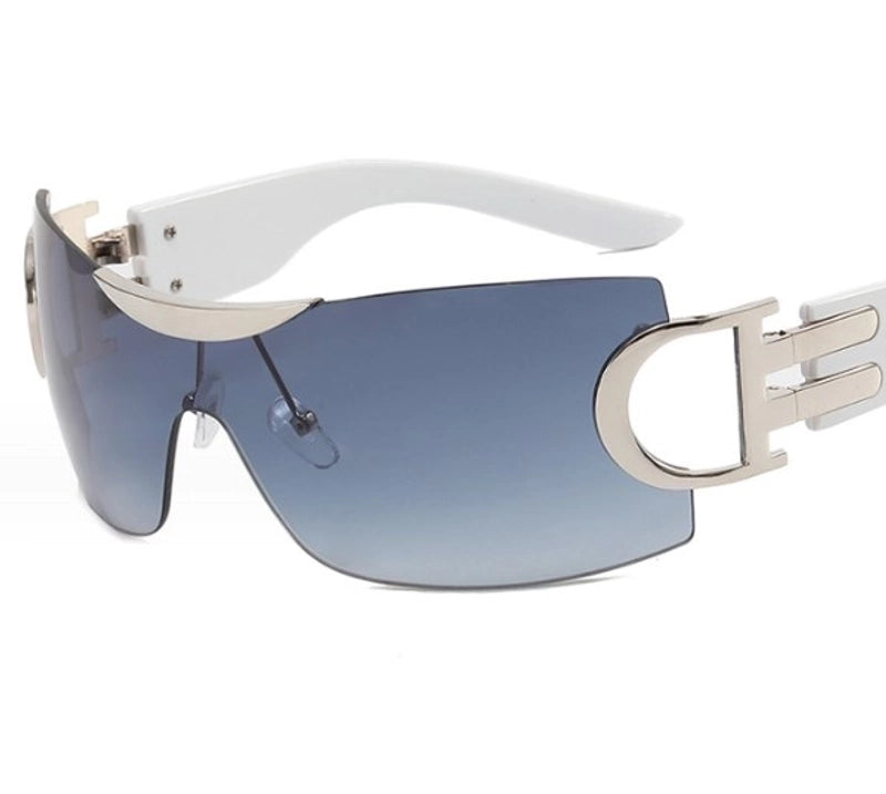 Punk Solid Color Pc Special-Shaped Mirror Frameless Women’s Sunglasses