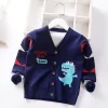 Kid Baby Boys Cardigan Autumn Winter Knit Dinosaur Sweater Coats