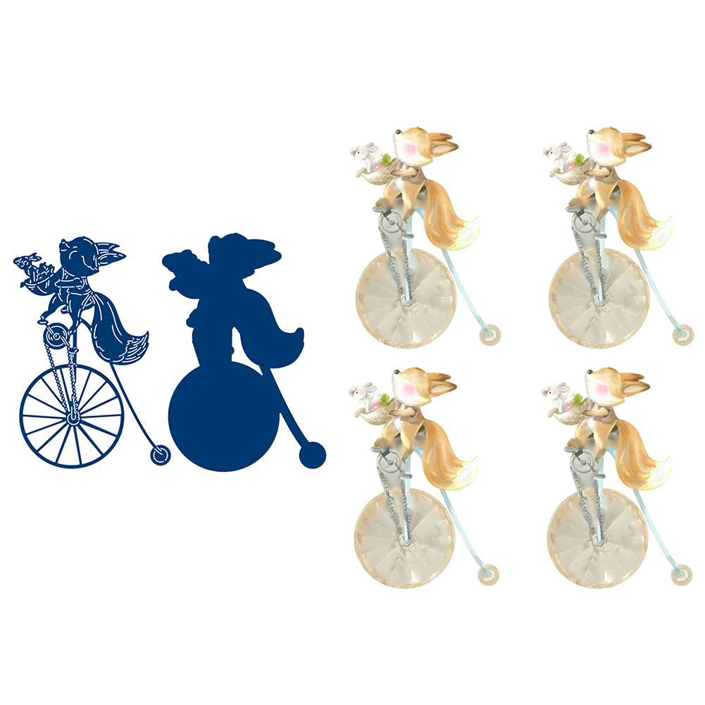 

Cycling Squirrel (Cutting Die+Seal) - Paper Craft Cutting Dies, 501 Original