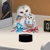 Cute Owl DIY Diamonds Painting Table Lamp 5D DIY Diamond Painting Night Light