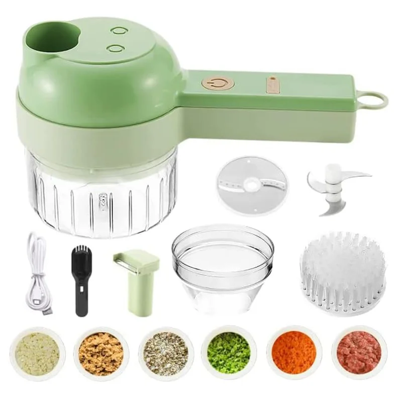 Vegetable Chopper Electric 4 in 1 Multi-Function
