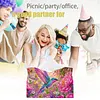 (24cm)Diamond Art Tissue Box DIY PU Napkin Cover for Home Decoration(Bird)