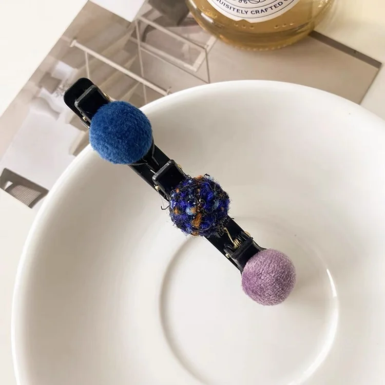 New Button Wave Pressed Wash Face Korean Edition Versatile External Hair Accessories Black Mesh Red Plant Fleece Head_ viptrois