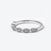 14K White Gold Round Lab Diamond Millegrain Wedding Ring