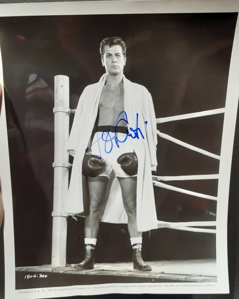 Tony Curtis signed 8x10