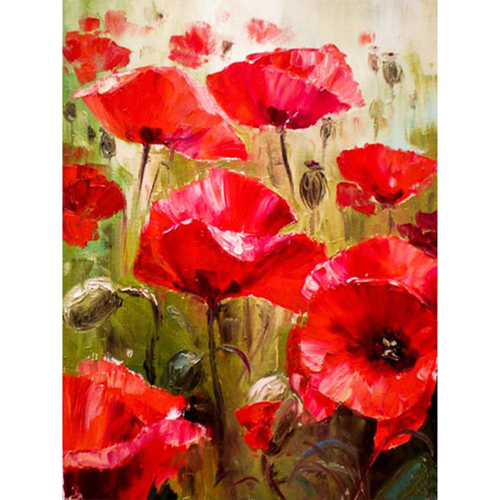 

Red Flower - Square Drill Diamond Painting - 35*45CM, 501 Original