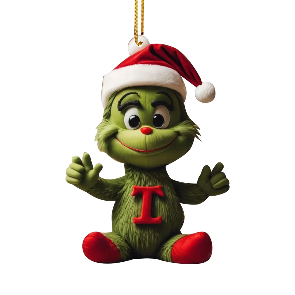 Christmas Acrylic Grinch Xmas Tree Hanging Ornament Hanging Green Monster Decor