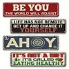 4pcs - Vintage Metal Signs(16*4Inch)