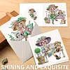 6Pcs Diamond Painting Charming Grandma Greeting Card Set with Envelopes for Birthdays Thanksgiving & Special Occasion