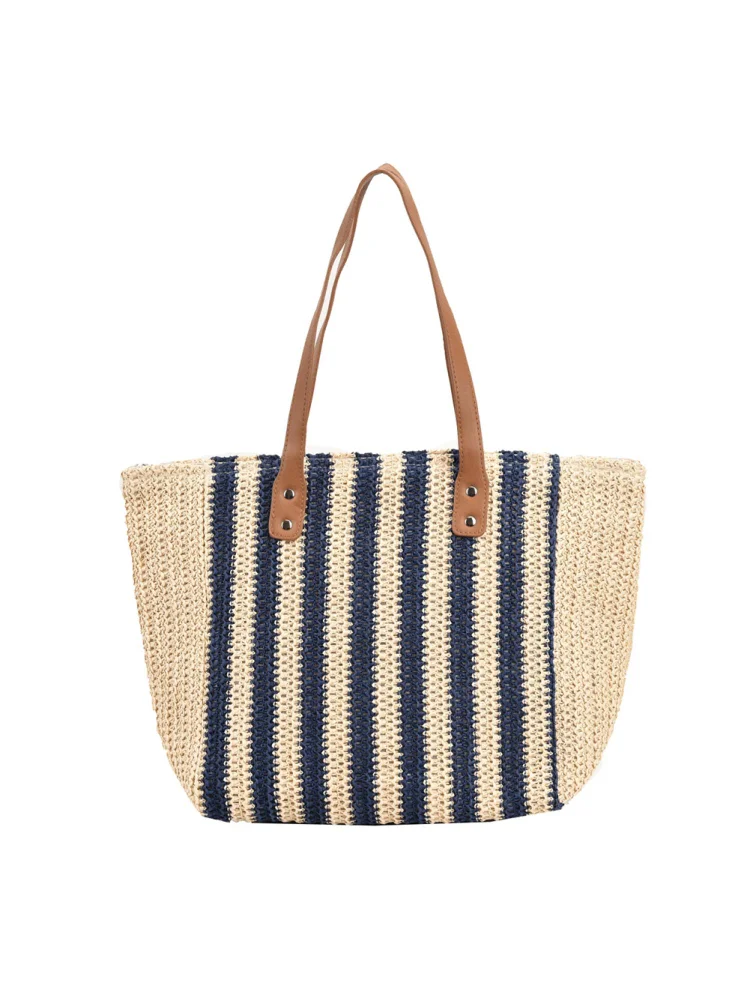 Straw Woven Underarm Shoulder Bag Women Summer Beach Female Shopper Handbag