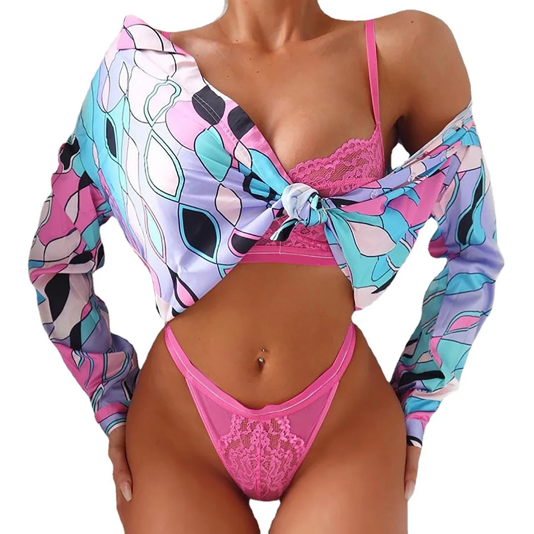 Uveng Ebay Sexy Perspective Lace Bra Steel Ring Bra Lingerie Lingerie Set