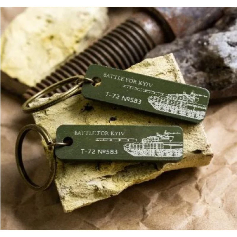 Keychain Made from Downed Russian Combat Tank T72 from Battlefield of Ukraine (BUY 2 SAVE 10%)