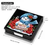 Diamond Painting Snowman Leather Notecard Box Gem Art Sticky Note Holder