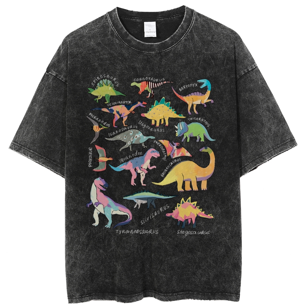 Vintage Batik Anime Print T-Shirt