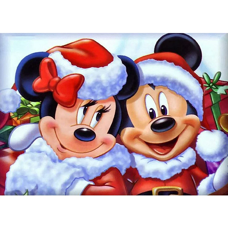 Mickey Mouse Spends Christmas With You - Full Round 40*30CM