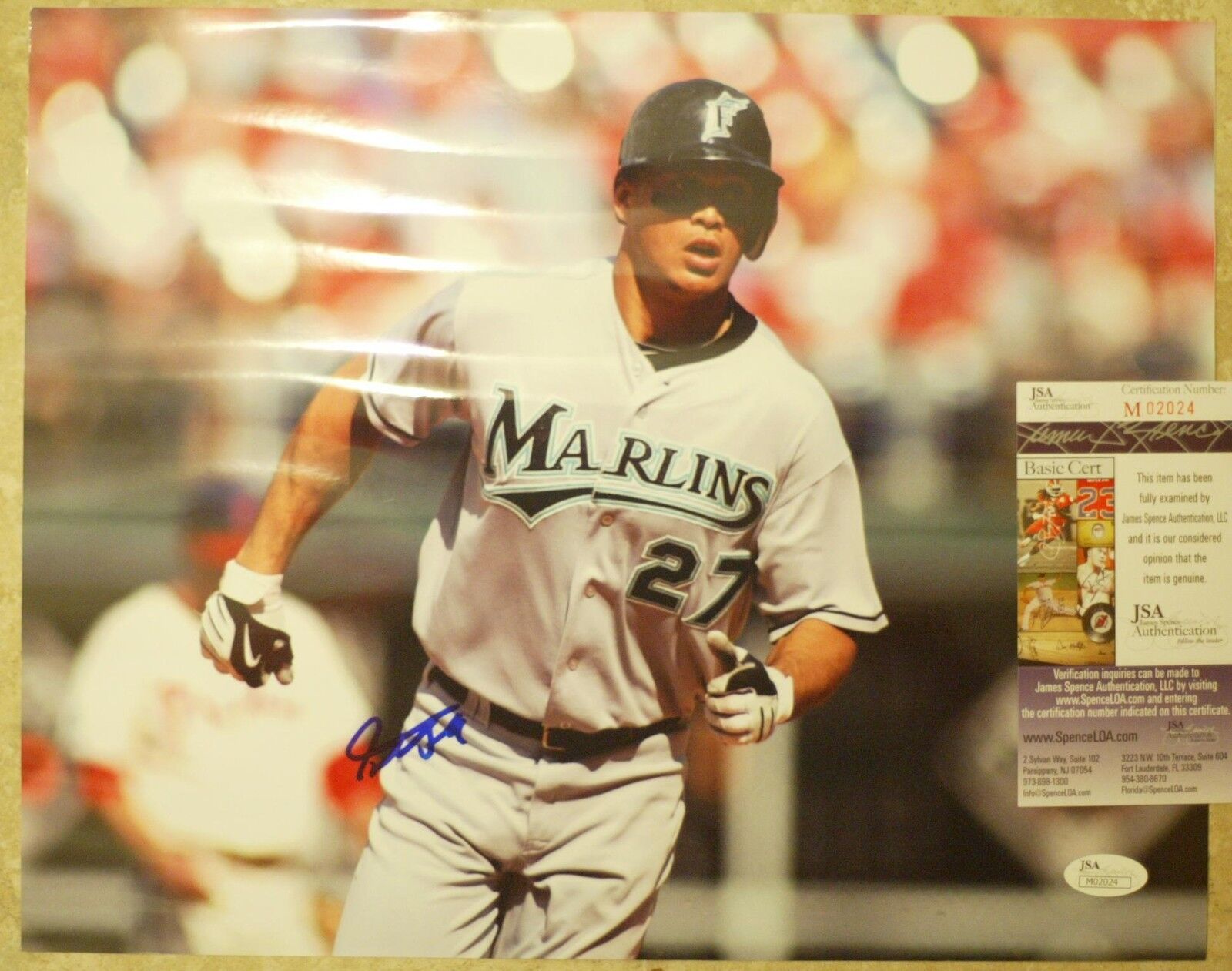 Mike Giancarlo Stanton 11x14 Photo Poster painting Signed Autographed Auto JSA Marlins