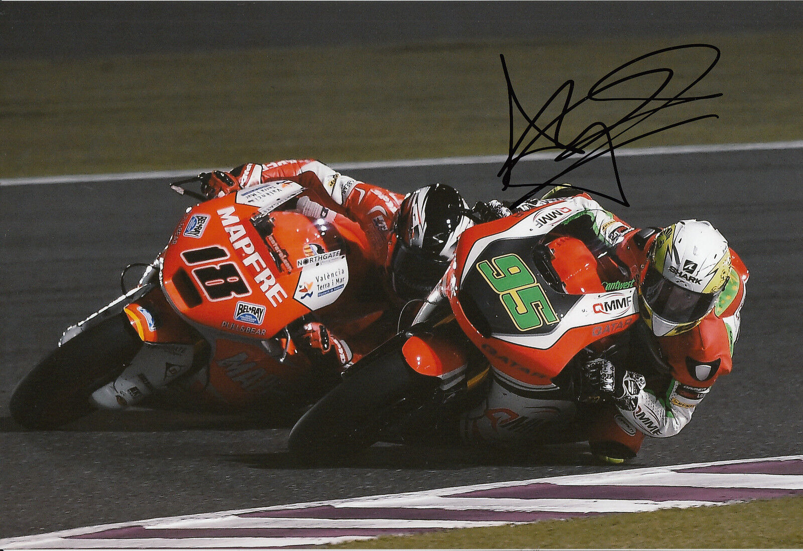 Anthony West Hand Signed QMMF Speed Up 12x8 Photo Poster painting 2014 Moto2 5.