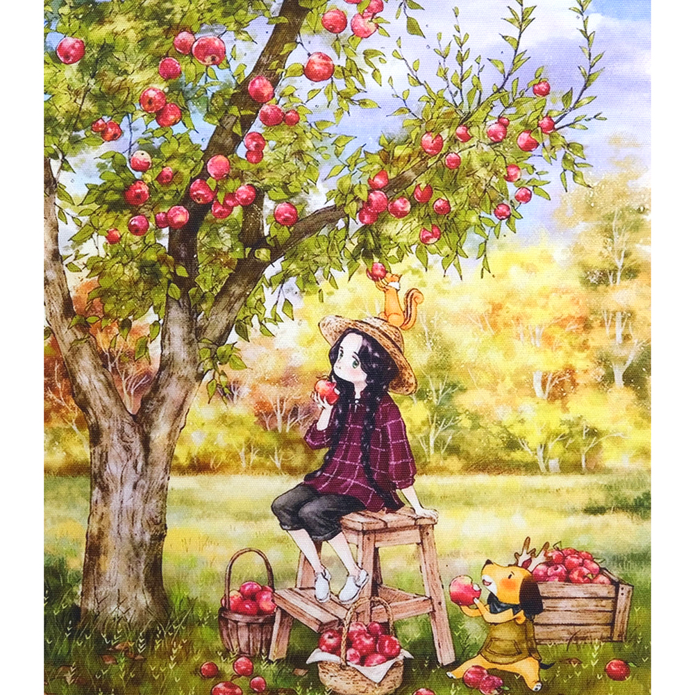 

Apple Tree - 11CT Stamped Cross Stitch - 40*45CM, 501 Original