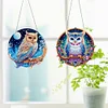 (US Only)3Pcs Owl Diamond Painting Set Diamond Art Pendant Wall Door Decoration
