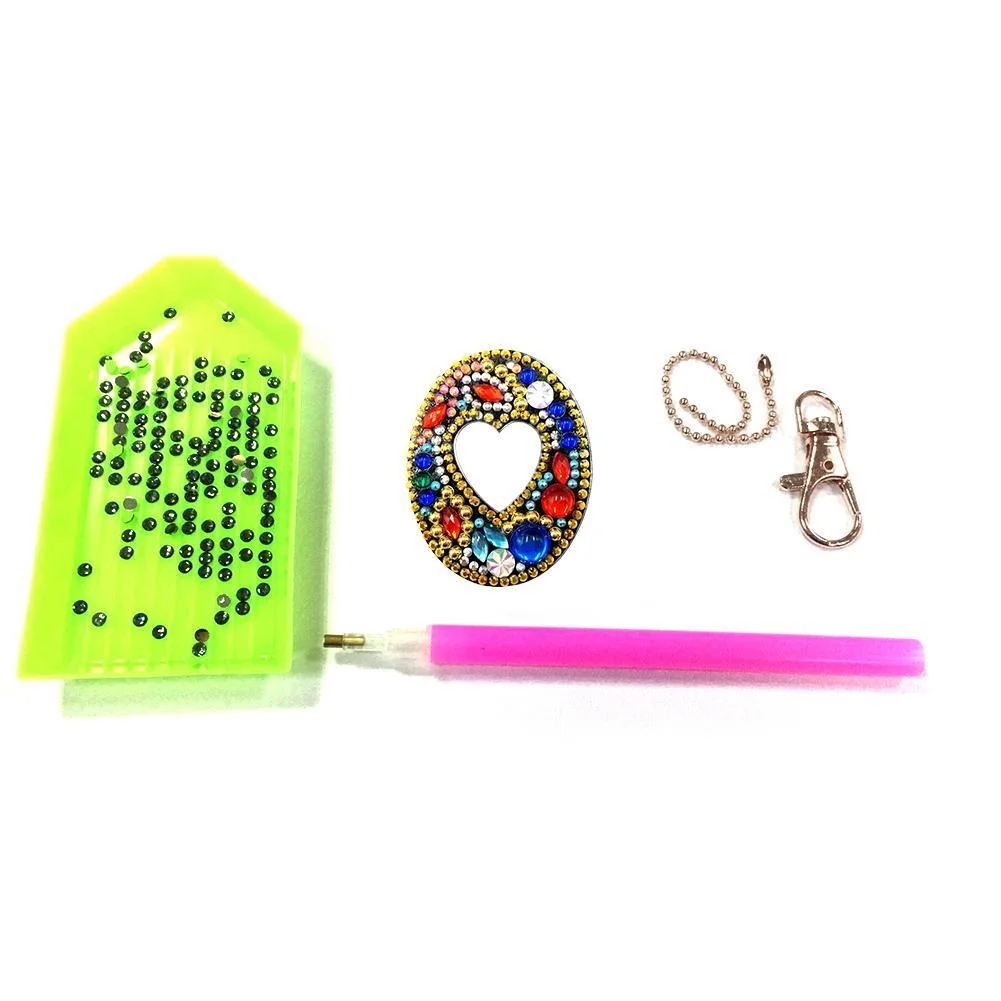 DIY Key Chain Diamond Painting Letters Women Girl Bag Keyring Pendant Gift