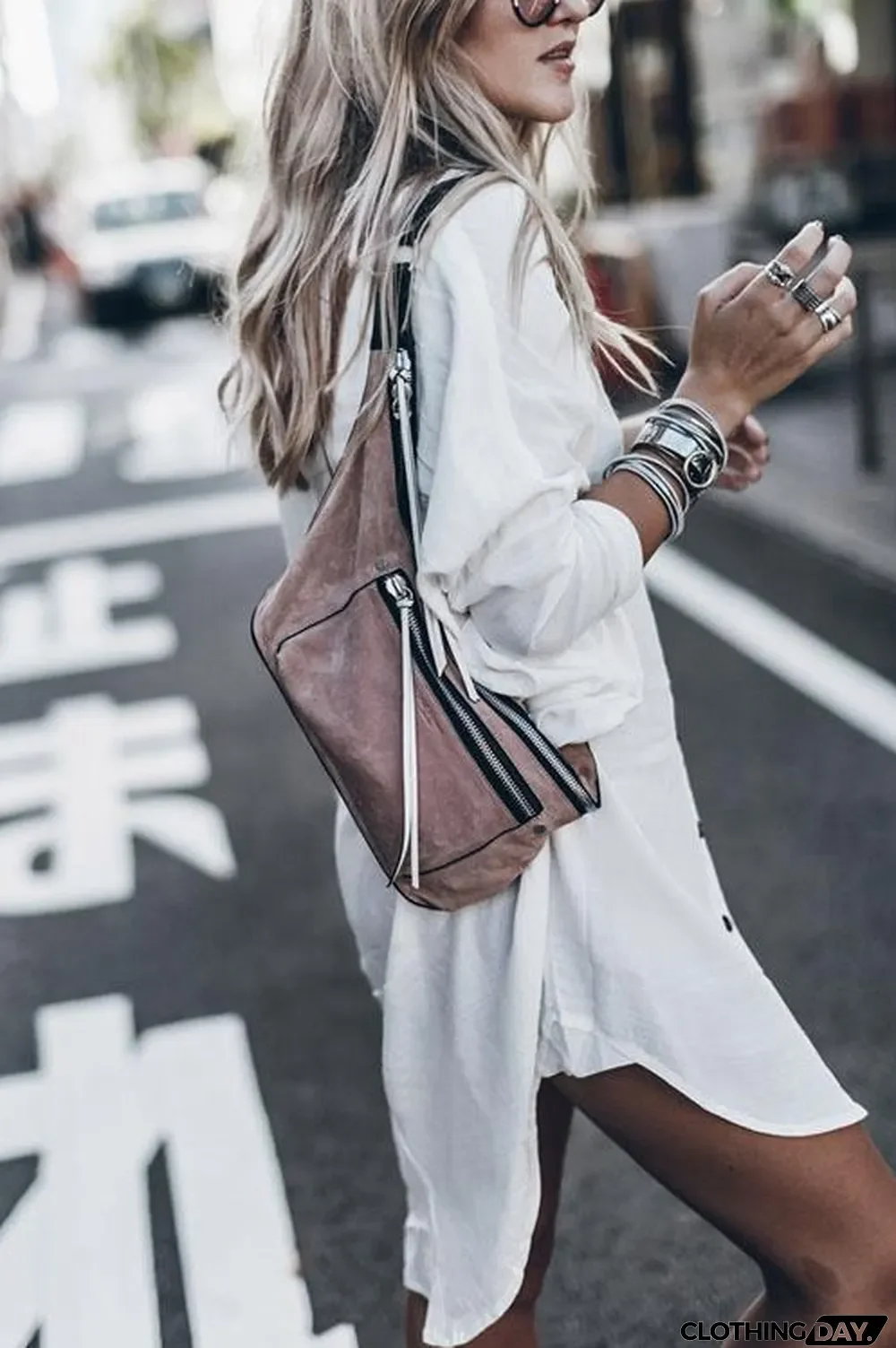 Lazy White Shirt Dress