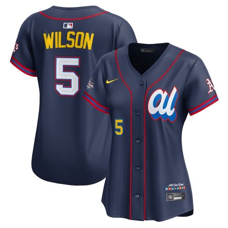 Women's American League #5 Jacob Wilson  Navy 2025 All-Star Edition Limited Player Jersey