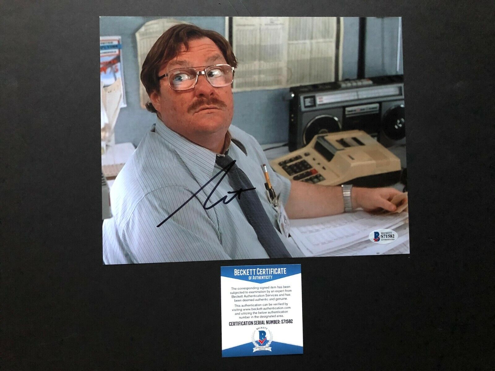 Stephen Root Rare! signed autographed Office Space 8x10 Photo Poster painting Beckett BAS coa