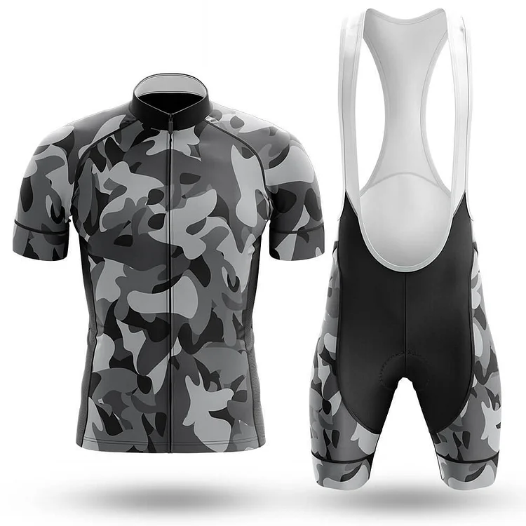 Gray Camo Men's Cycling Kit