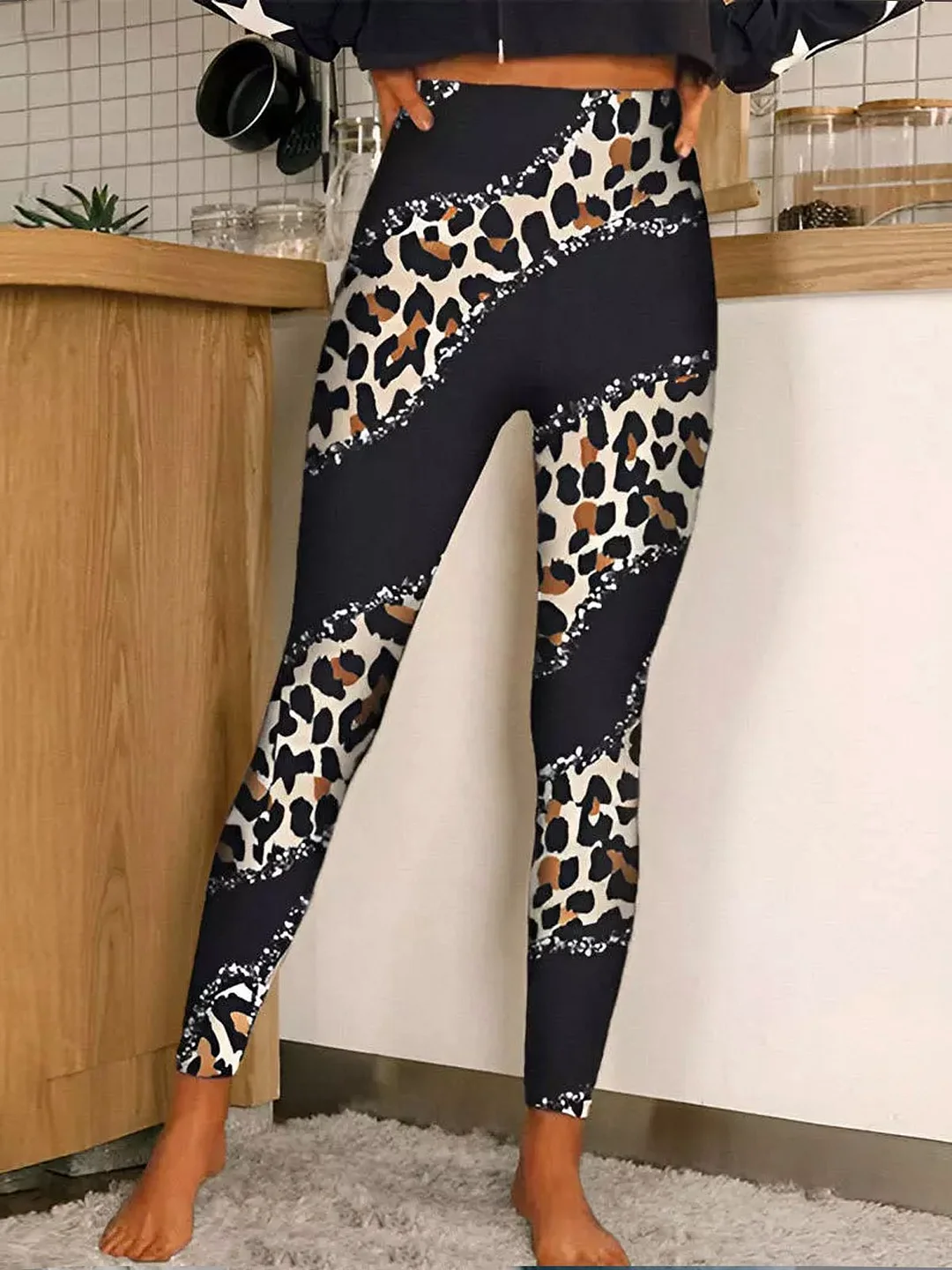 Jersey Leopard Casual Tight Leggings | IFYHOME