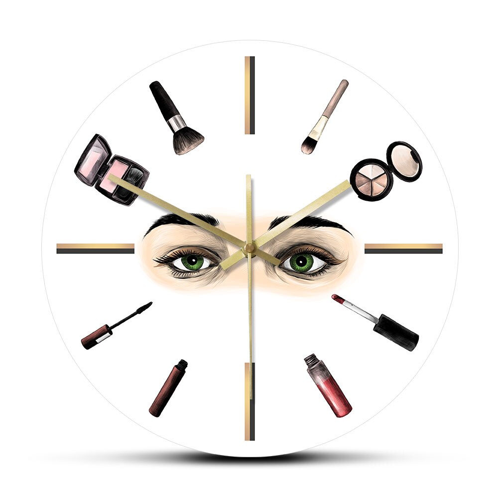 

Beauty Lash Salon Makeup Tools - Frameless Acrylic Wall Clock, 501 Original