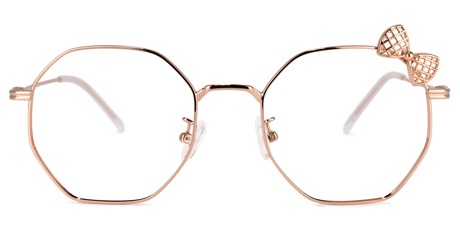 Kaitlyn Rosa-Gold Geometrisch Brille Rosa-Gold