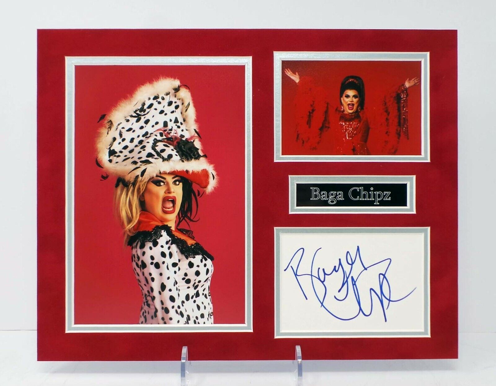 Baga CHIPZ Signed Mounted RuPauls UK Drag Race Photo Poster painting Display 1 AFTAL RD COA