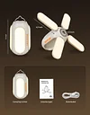 Outdoor Folding Camping Light 8000mAh Foldable LED Camping Light Power Bank 6 Modes Suspension