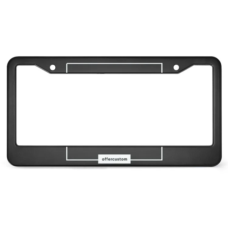 Personalized Design License Plate Frame Black
