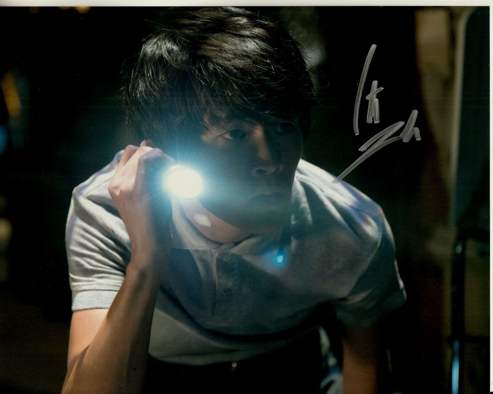 CHRISTOPHER LARKIN hand-signed THE 100 HUNDRED 8x10 color closeup w/ UACC RD COA