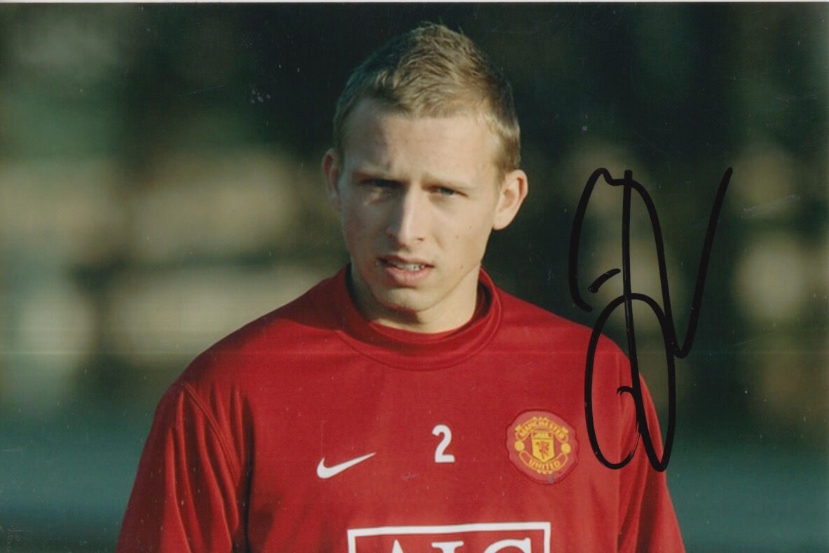 MANCHESTER UNITED HAND SIGNED RITCHIE DE LAET 6X4 Photo Poster painting.