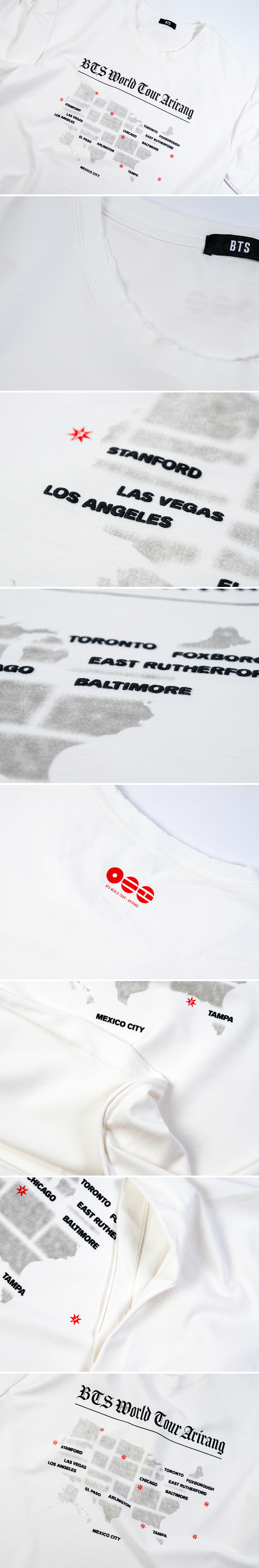 Official BTS Arirang Tour Routing T-Shirt - White