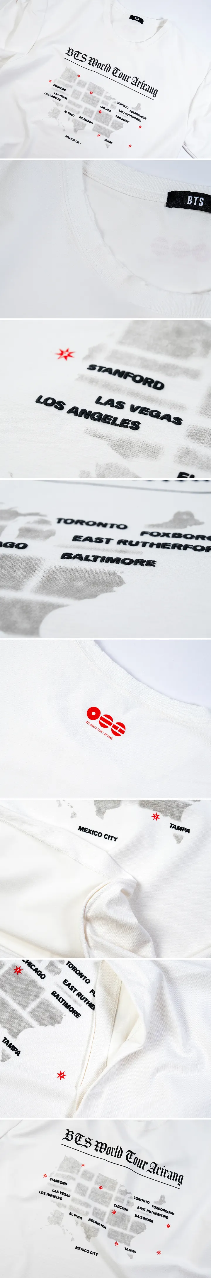 Official BTS Arirang Tour Routing T-Shirt - White