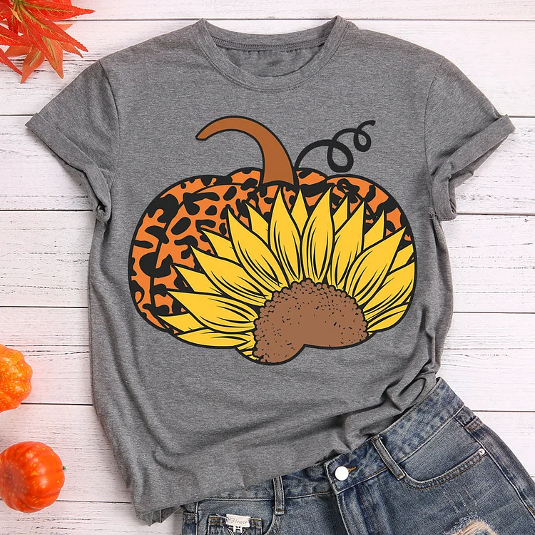 Pumpkin Sunflower  T-shirt Tee -08681