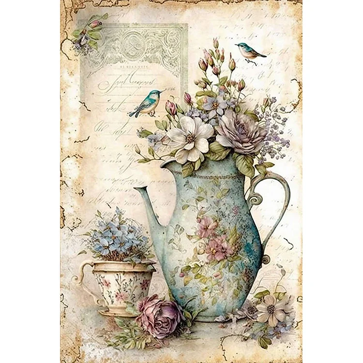 Vintage Flower - Paint By Numbers(40*60cm)