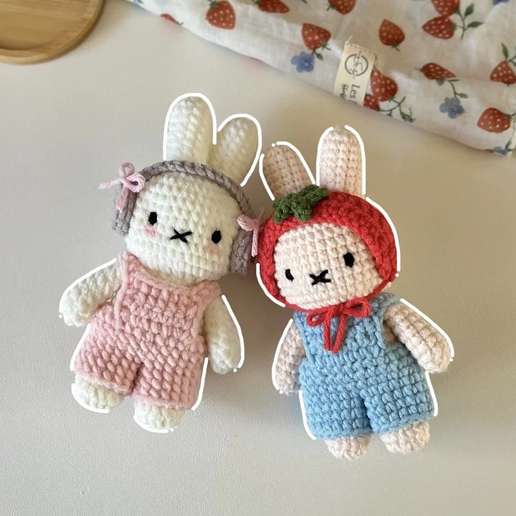Cute Bunny in Overalls Crochet Pattern - Digital Pattern