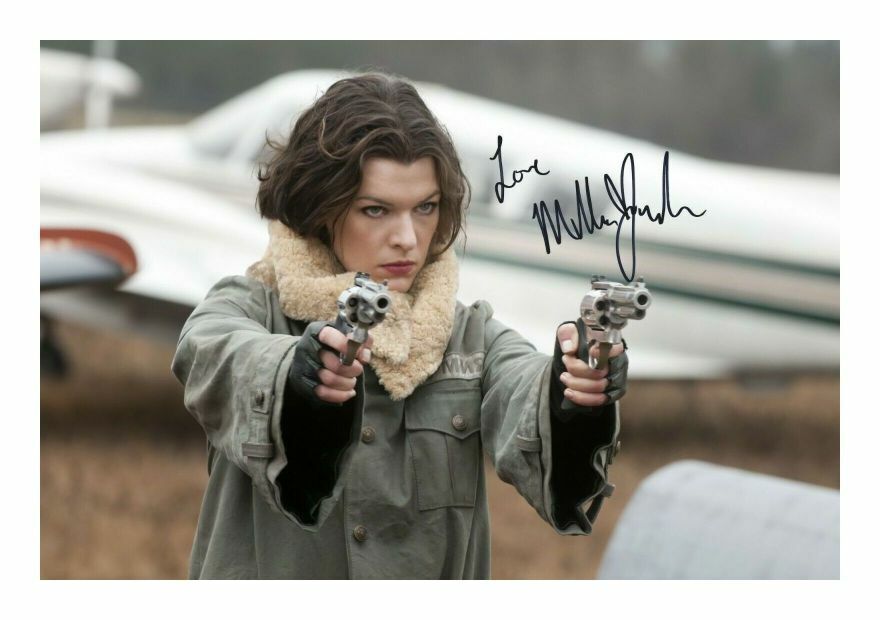 MILLA JOVOVICH - RESIDENT EVIL AUTOGRAPH SIGNED PP Photo Poster painting POSTER