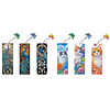 (US Local)3Pcs Special Shape Peacock Diamond Painting Art Bookmark with Pendant for Books