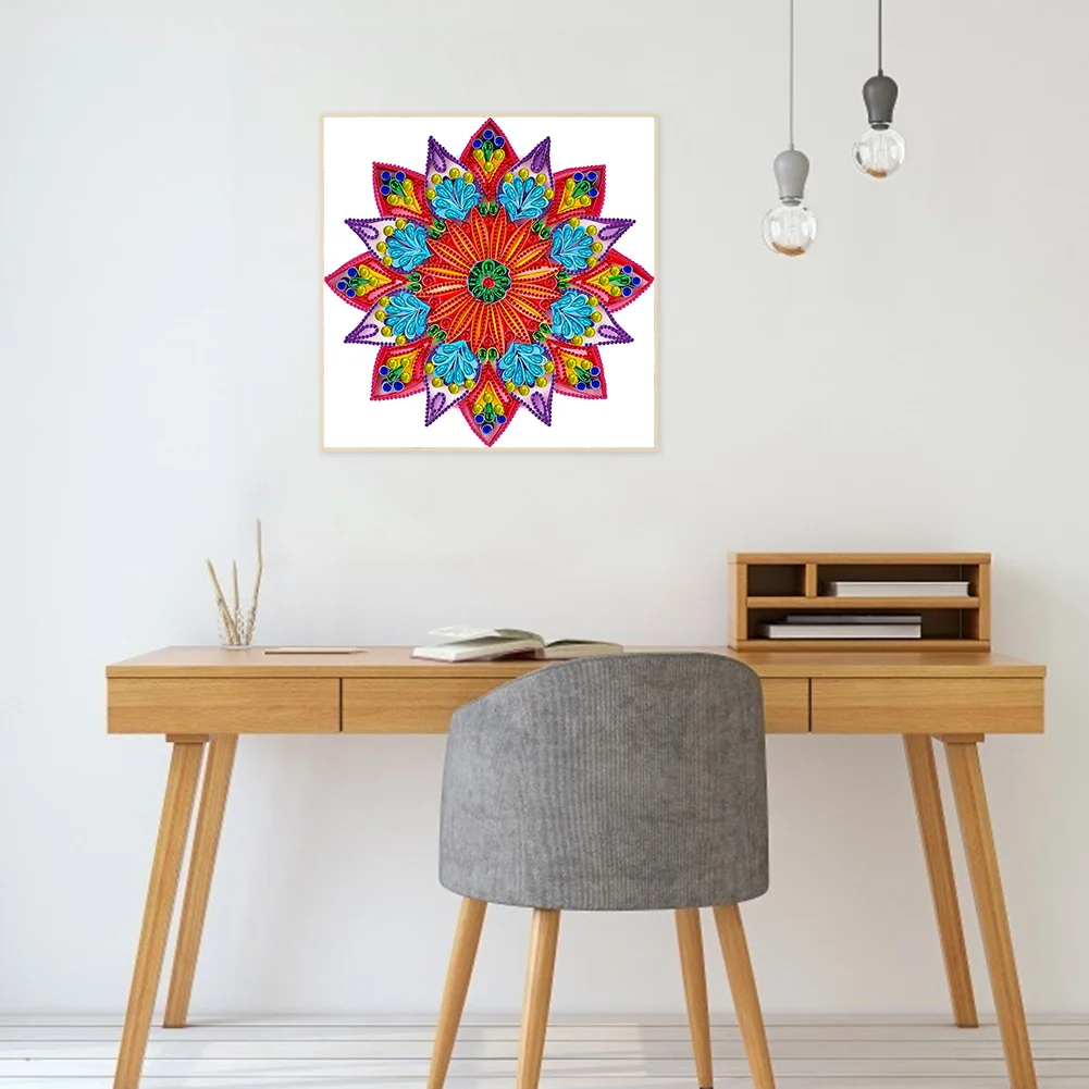 Special Shape Diamond Painting 30*30cm - Quilling Mandala