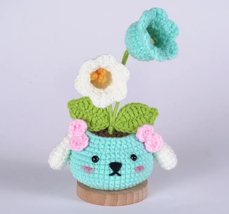 YarnSet - Flower Wood Slice Potted - Little Daisy