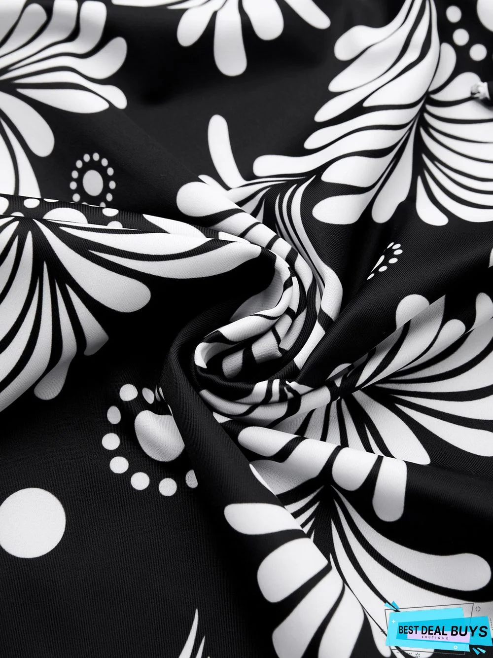 Vacation Printing Floral Scoop Neck Tankinis Two-Piece Set