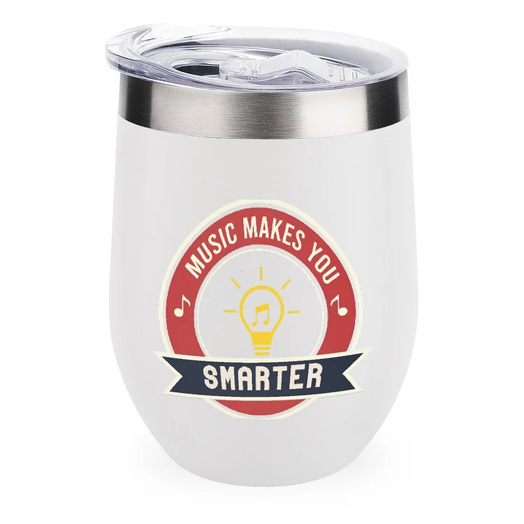 Music Makes You Smarter Stainless Steel Insulated Cup Traval Mugs - Heather Prints Shirts