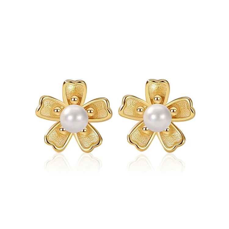Exquisite S925 Silver Flower Earrings for Woman for Girls