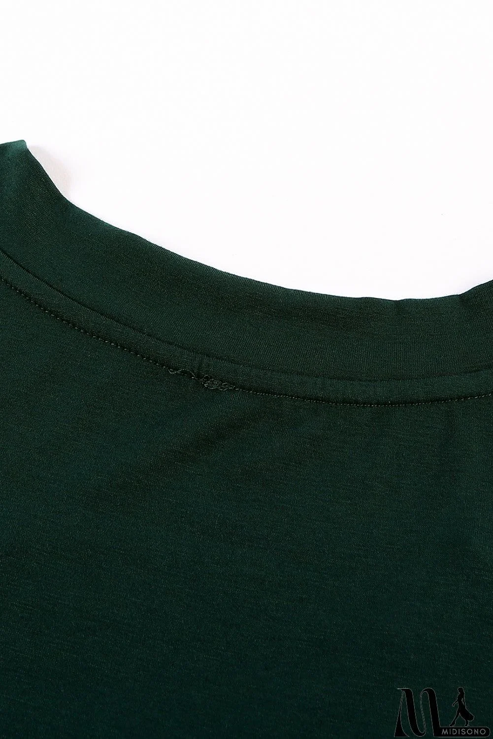 MidiSono - Solid Color V Neck Bodycon T-shirt